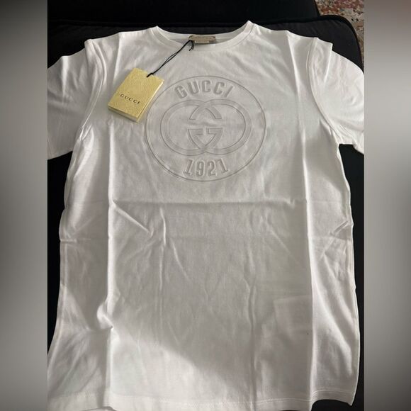 Brand new Gucci White Short Sleeve Tee with Logo kids size 10 fits adults xs & s - Picture 1 of 5